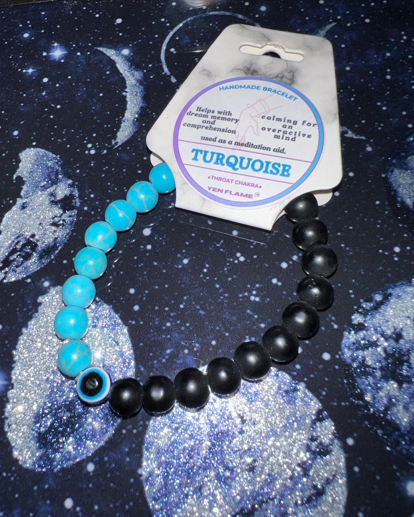 Turquoise Crystal Handmade Unisex Bracelet