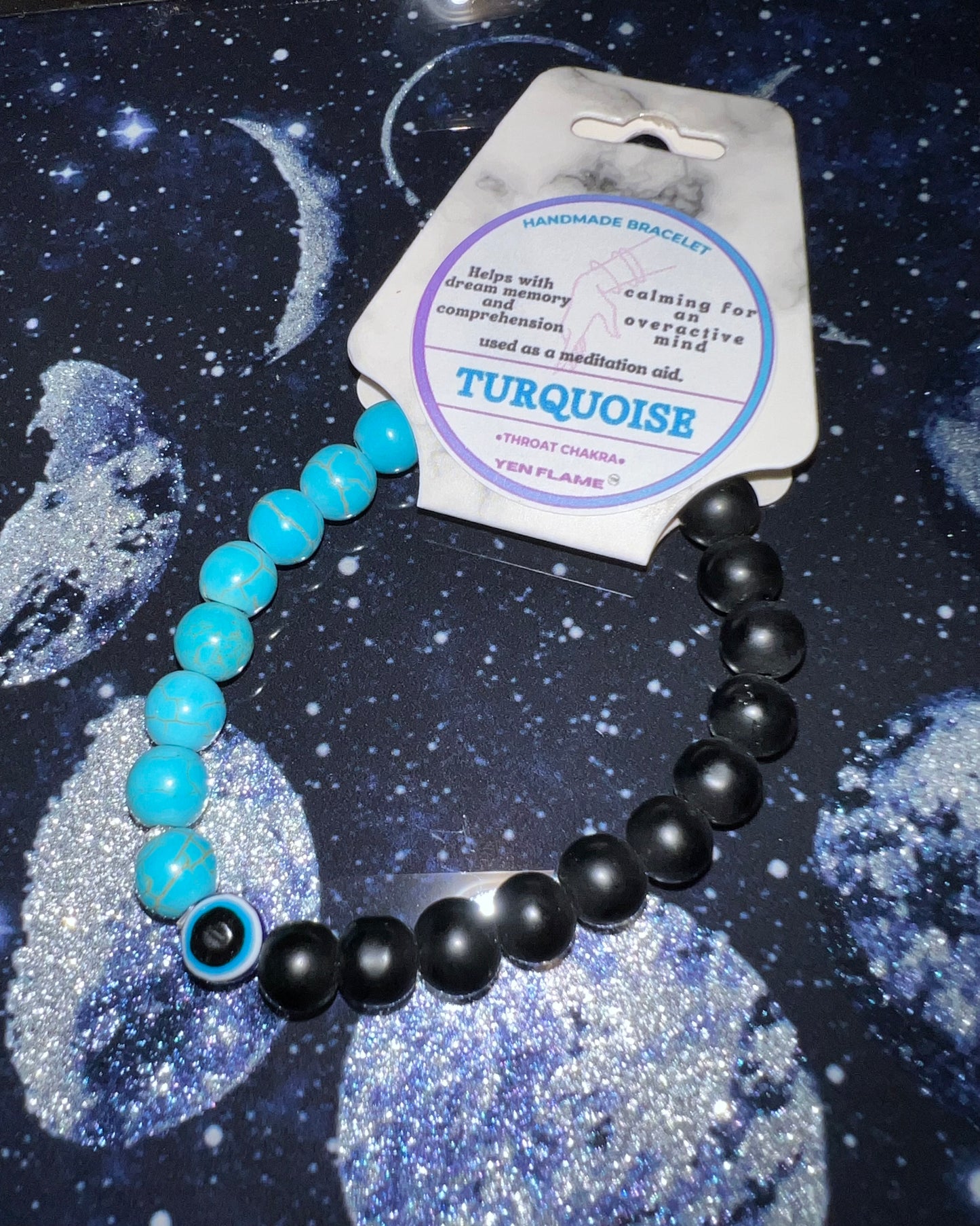 Turquoise Crystal Handmade Unisex Bracelet