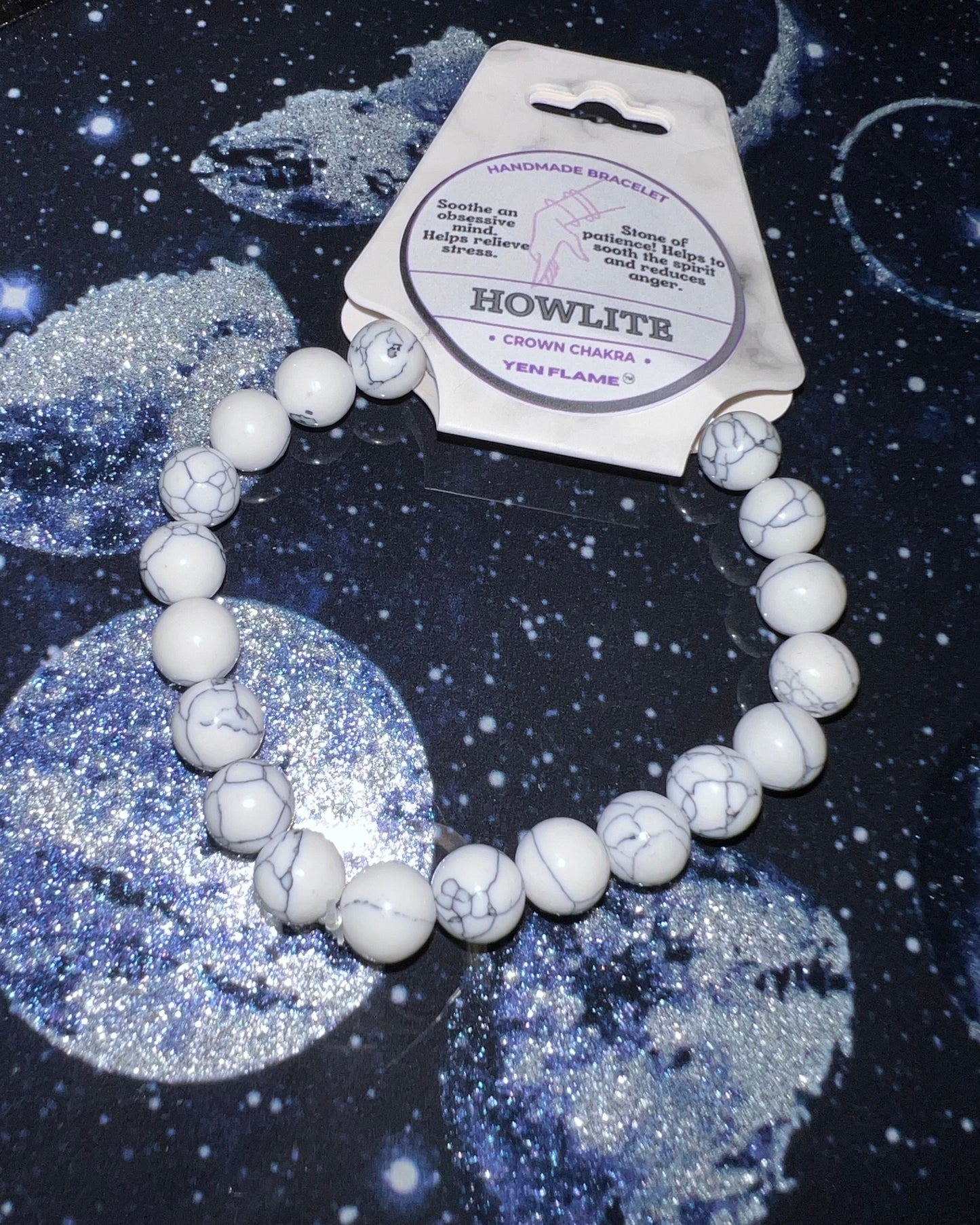 White Howlite Crystal Handmade Unisex Bracelet