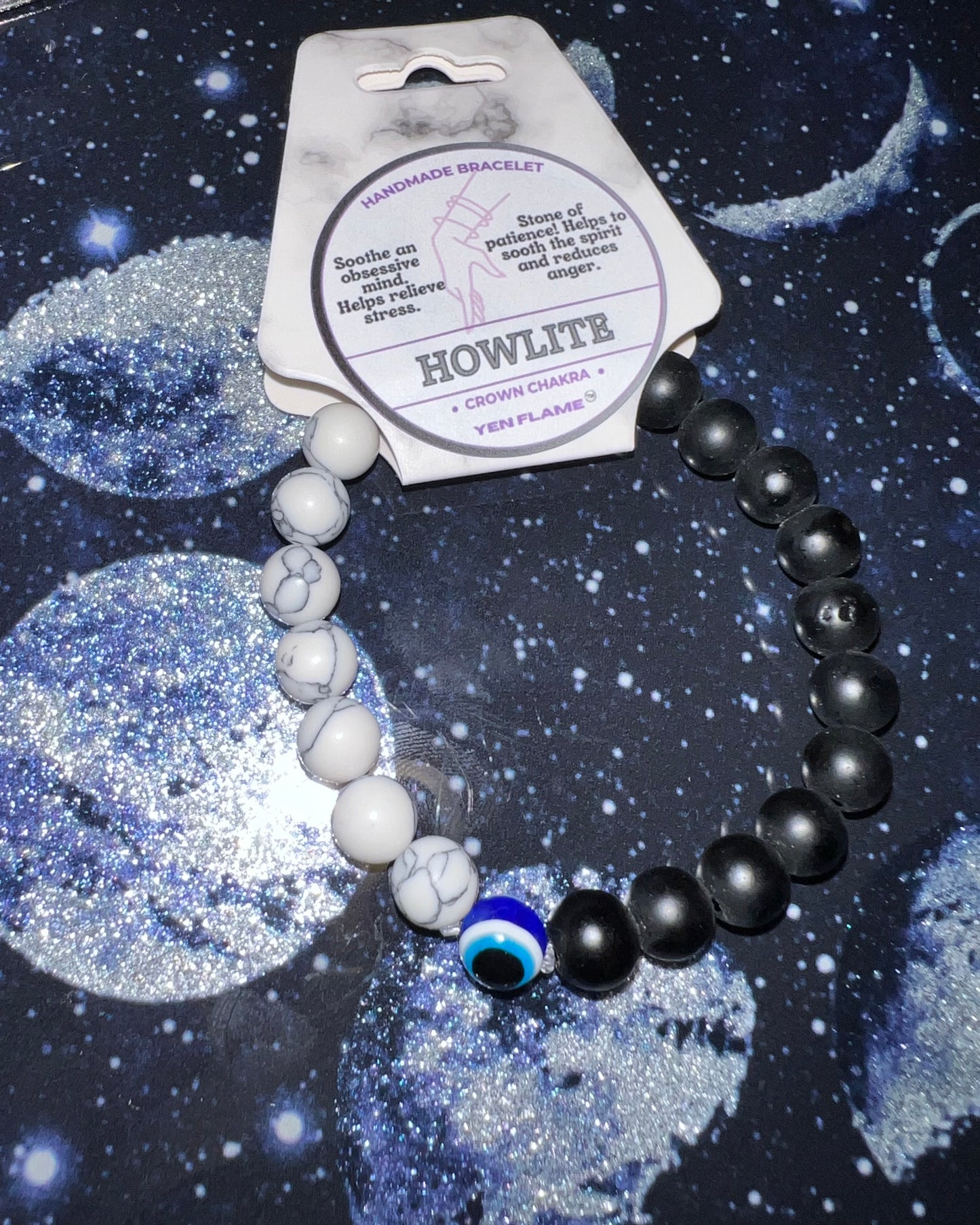 White Howlite Crystal Handmade Unisex Bracelet