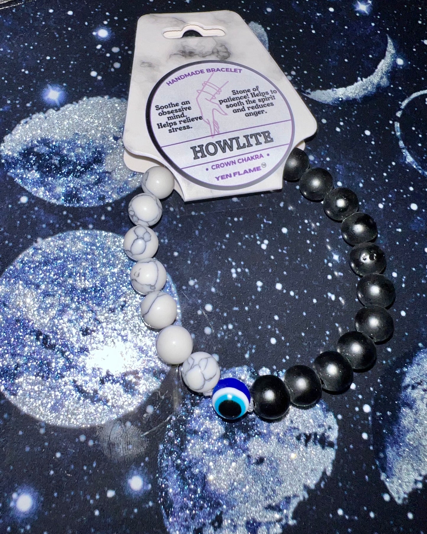 White Howlite Crystal Handmade Unisex Bracelet