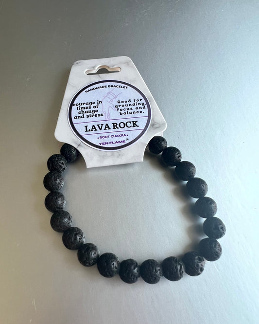 Lava Rock Handmade Unisex Bracelet