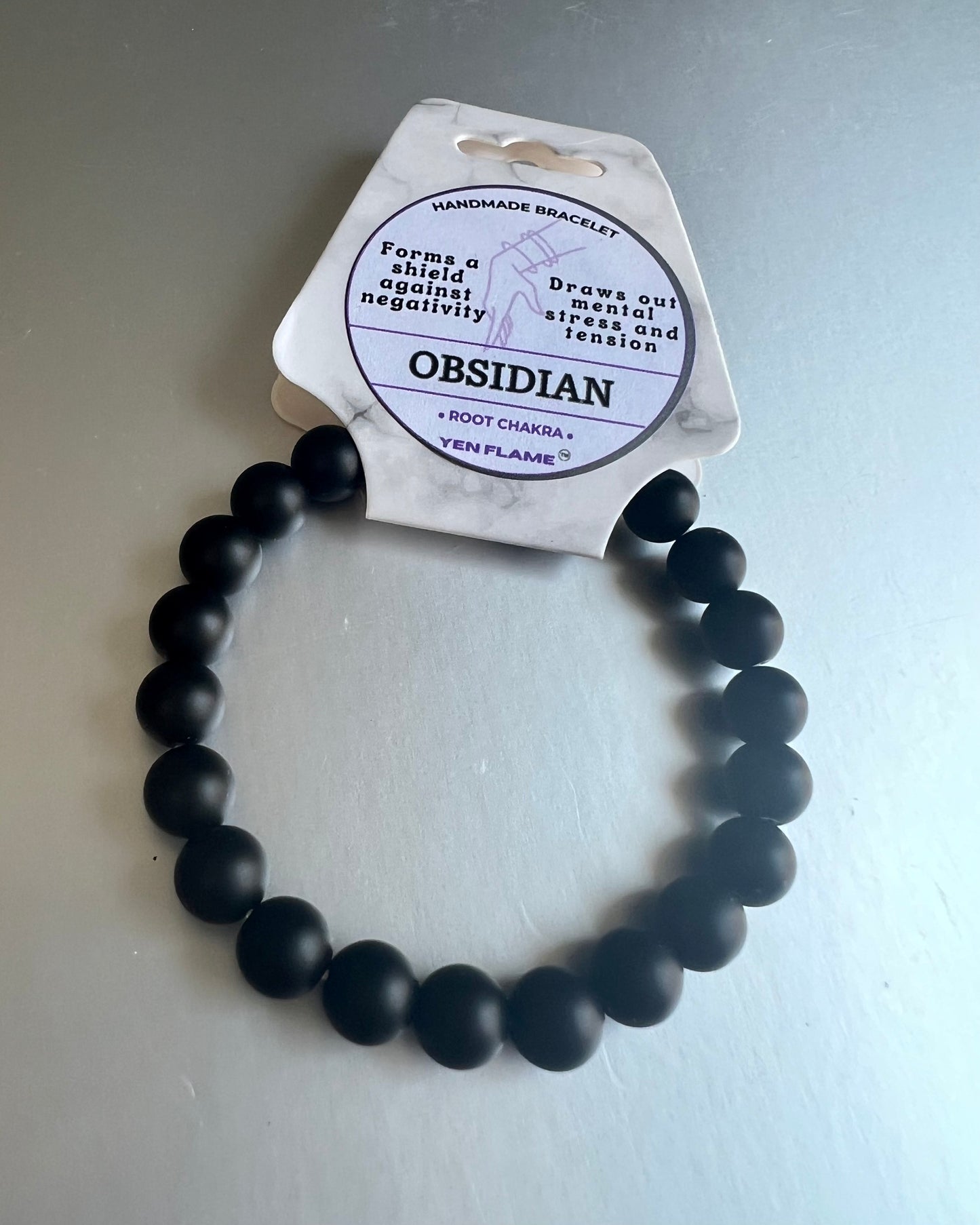 Obsidian Crystal Handmade Unisex Bracelet