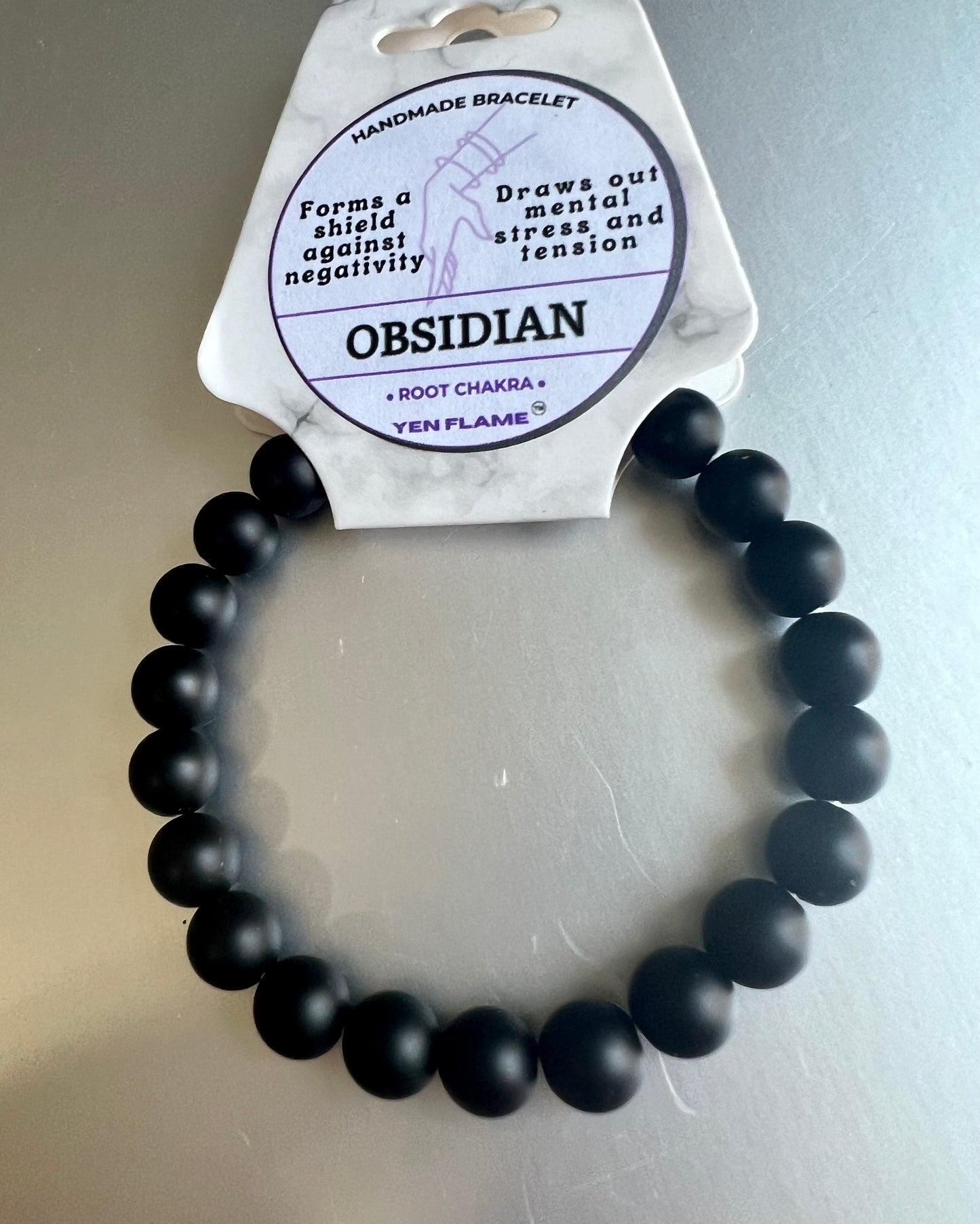 Obsidian Crystal Handmade Unisex Bracelet