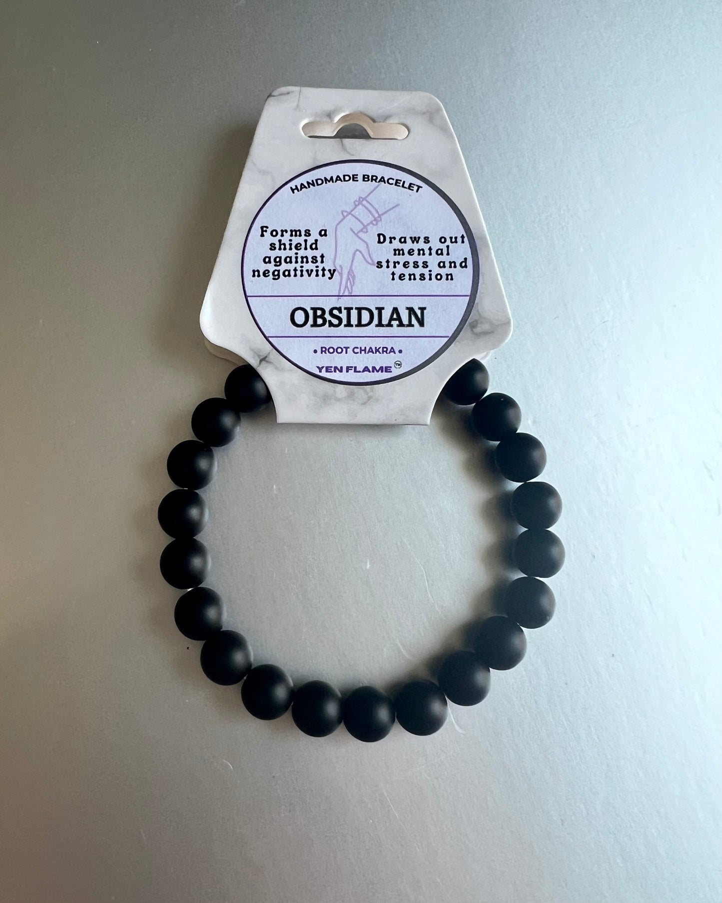 Obsidian Crystal Handmade Unisex Bracelet