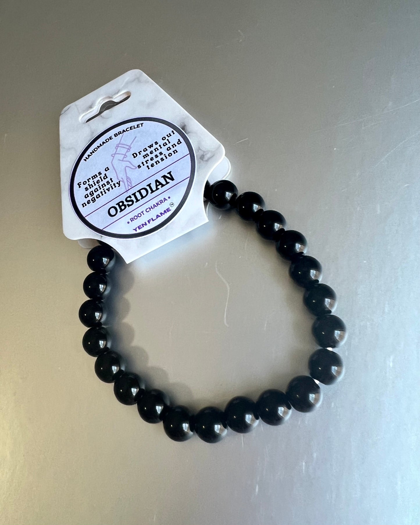 Obsidian Crystal Handmade Unisex Bracelet