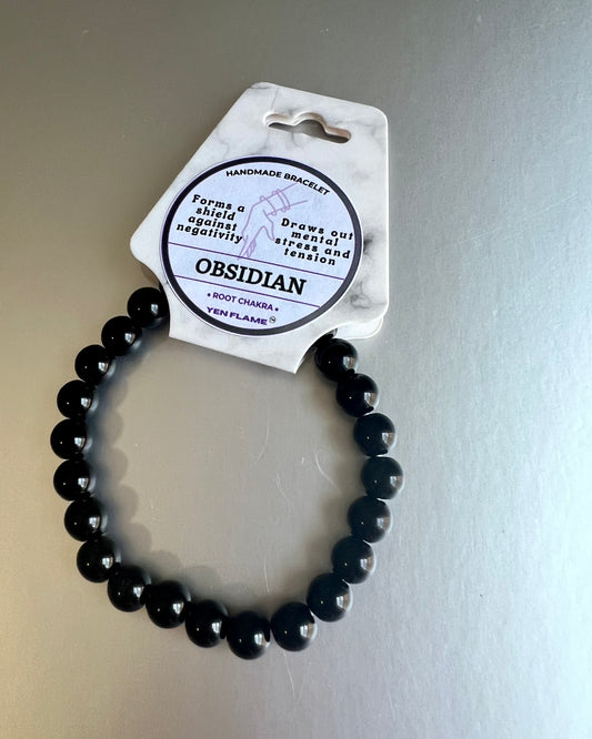 Obsidian Crystal Handmade Unisex Bracelet