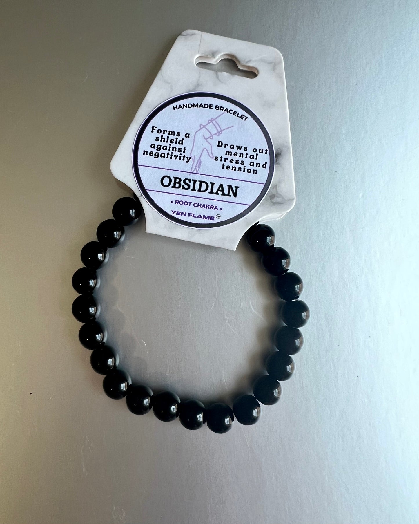 Obsidian Crystal Handmade Unisex Bracelet