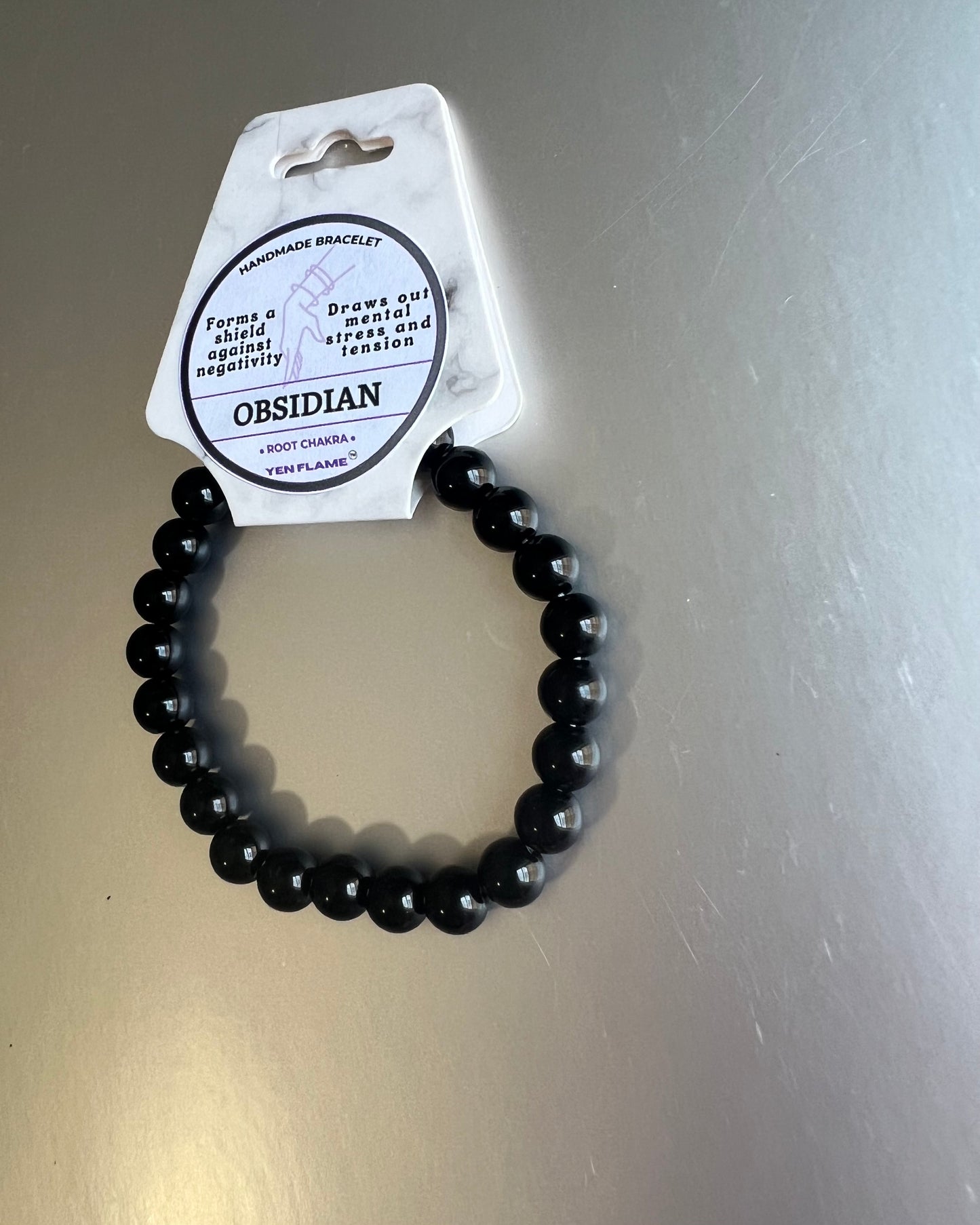 Obsidian Crystal Handmade Unisex Bracelet