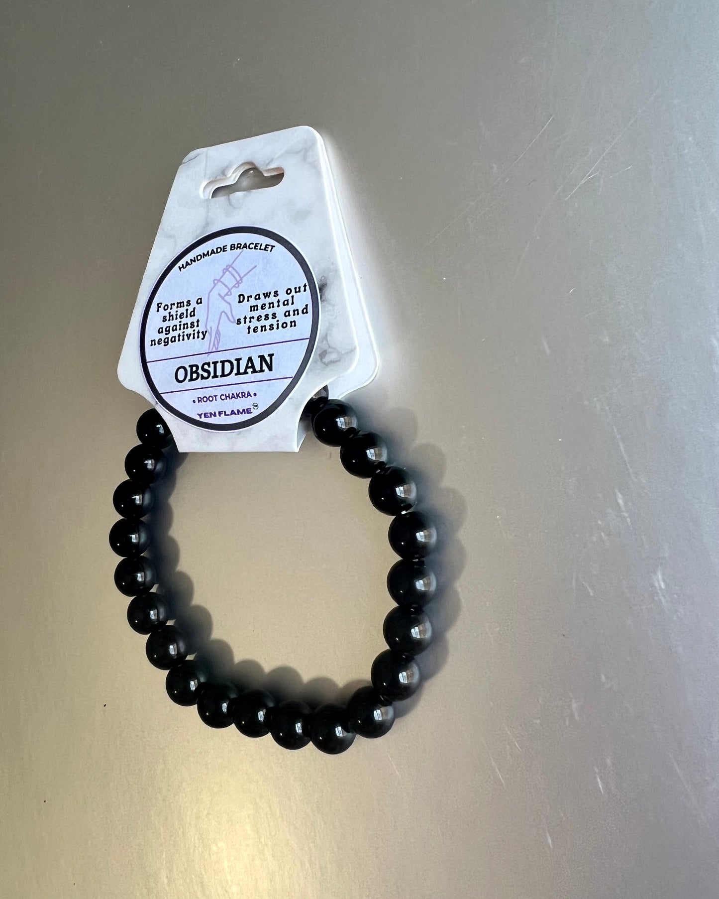 Obsidian Crystal Handmade Unisex Bracelet