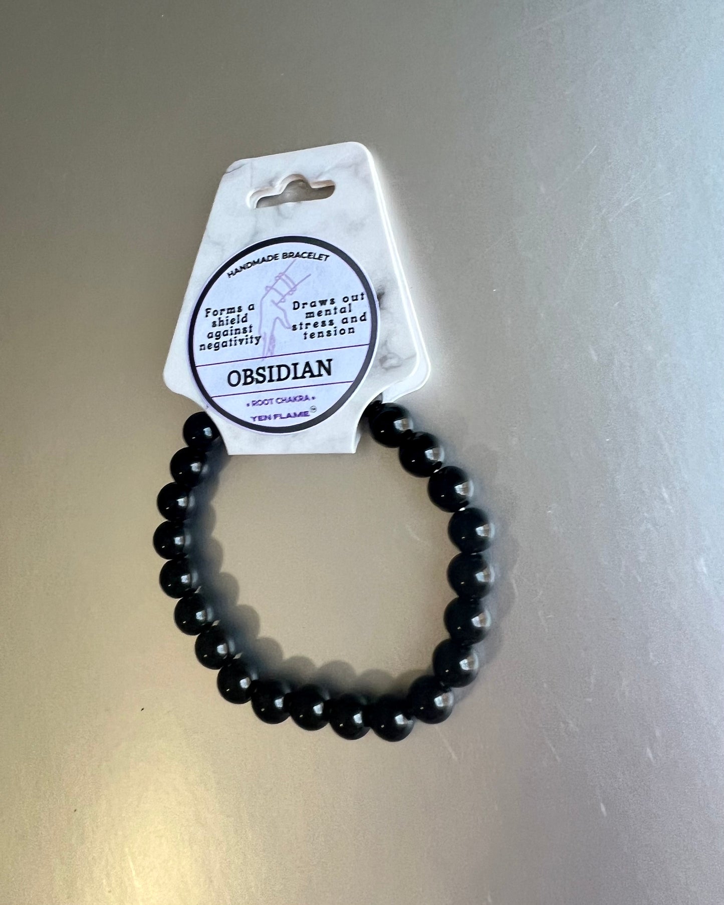 Obsidian Crystal Handmade Unisex Bracelet