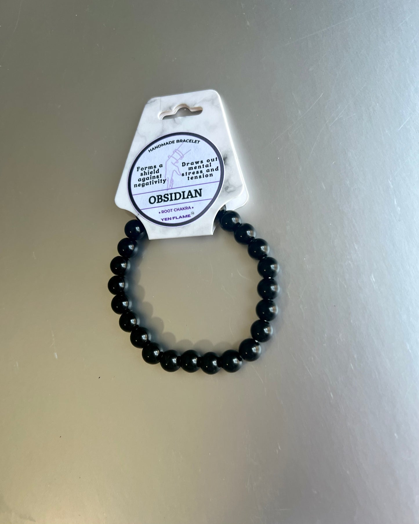 Obsidian Crystal Handmade Unisex Bracelet