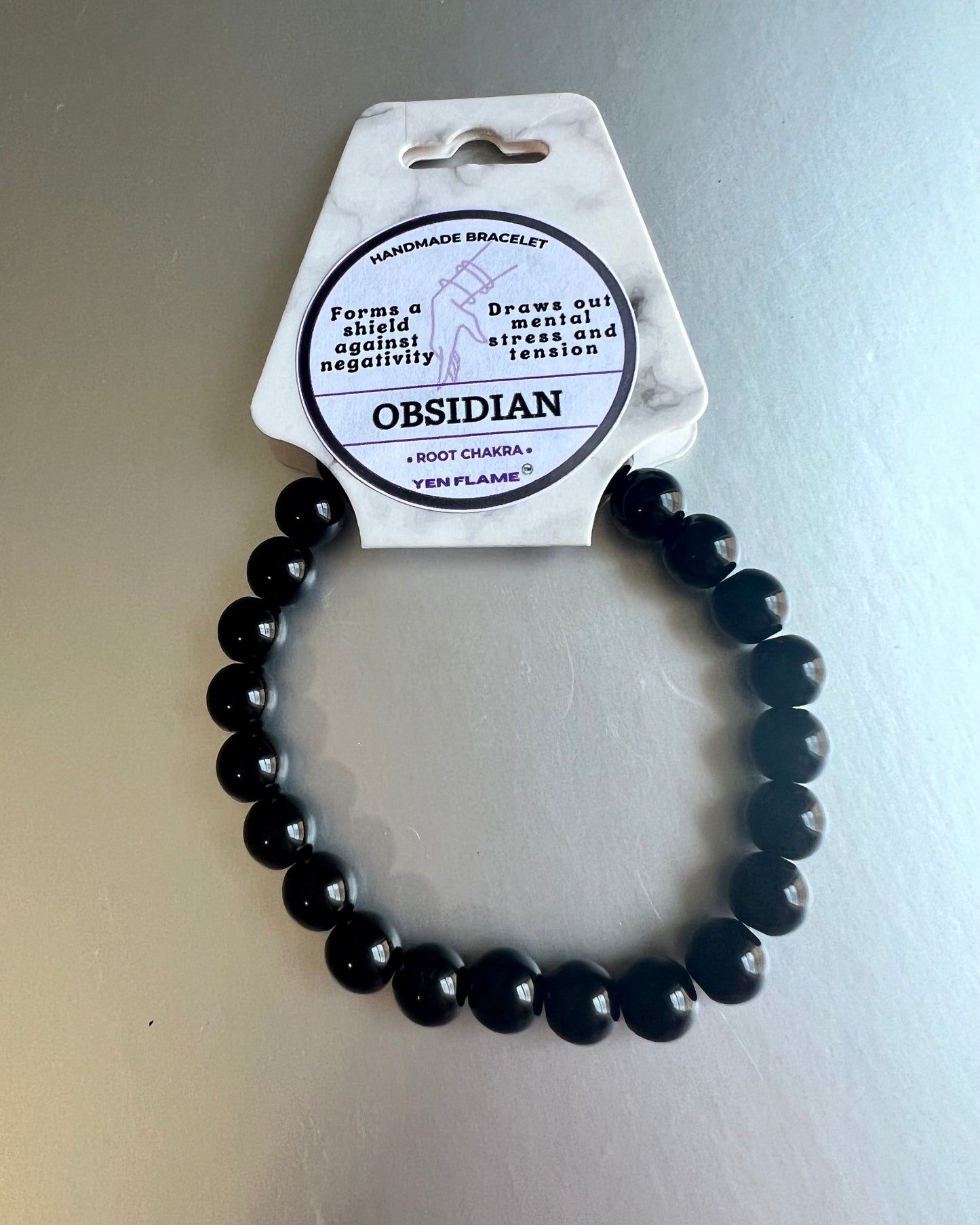 Obsidian Crystal Handmade Unisex Bracelet