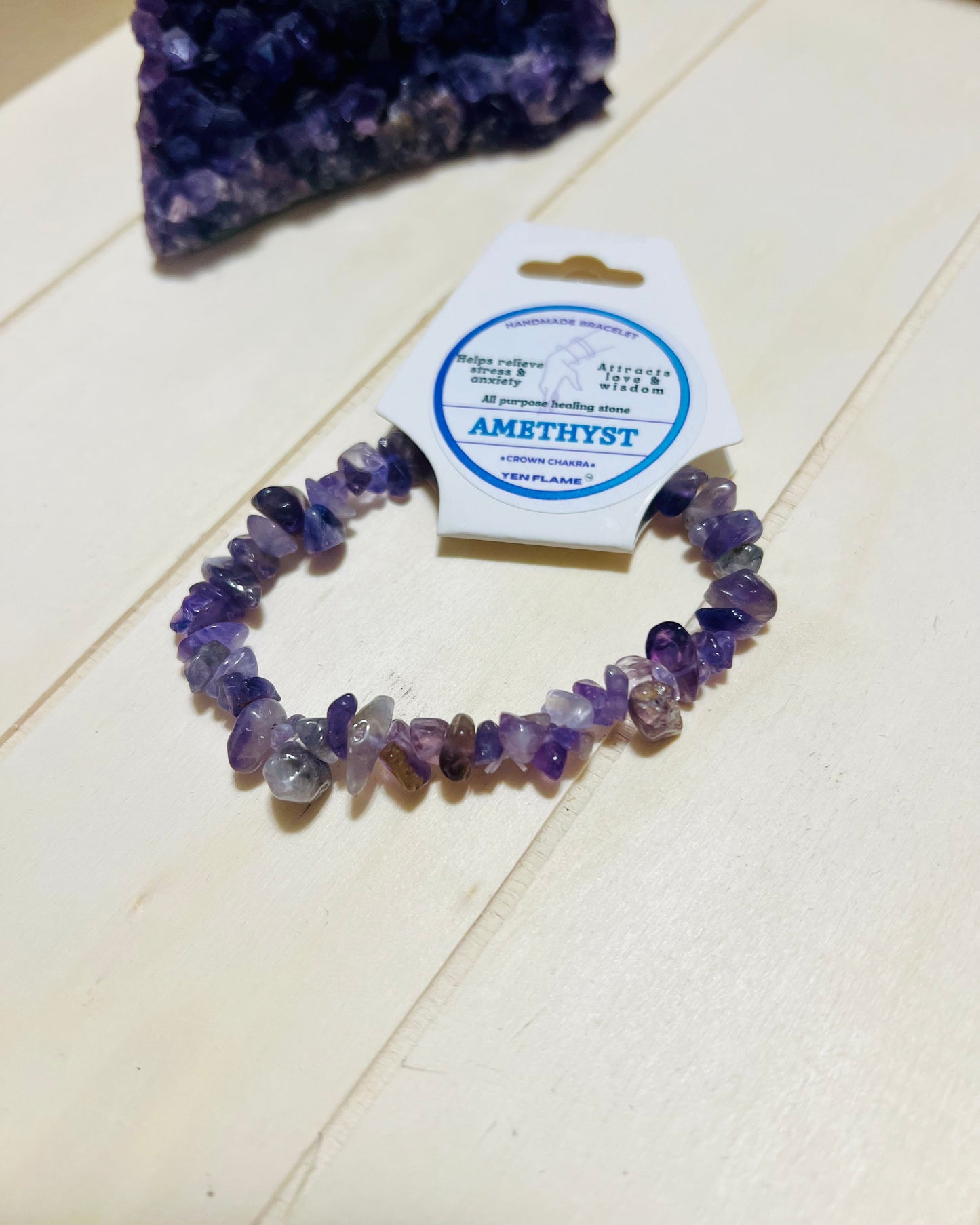 Amethyst Crystal Handmade Unisex Bracelet