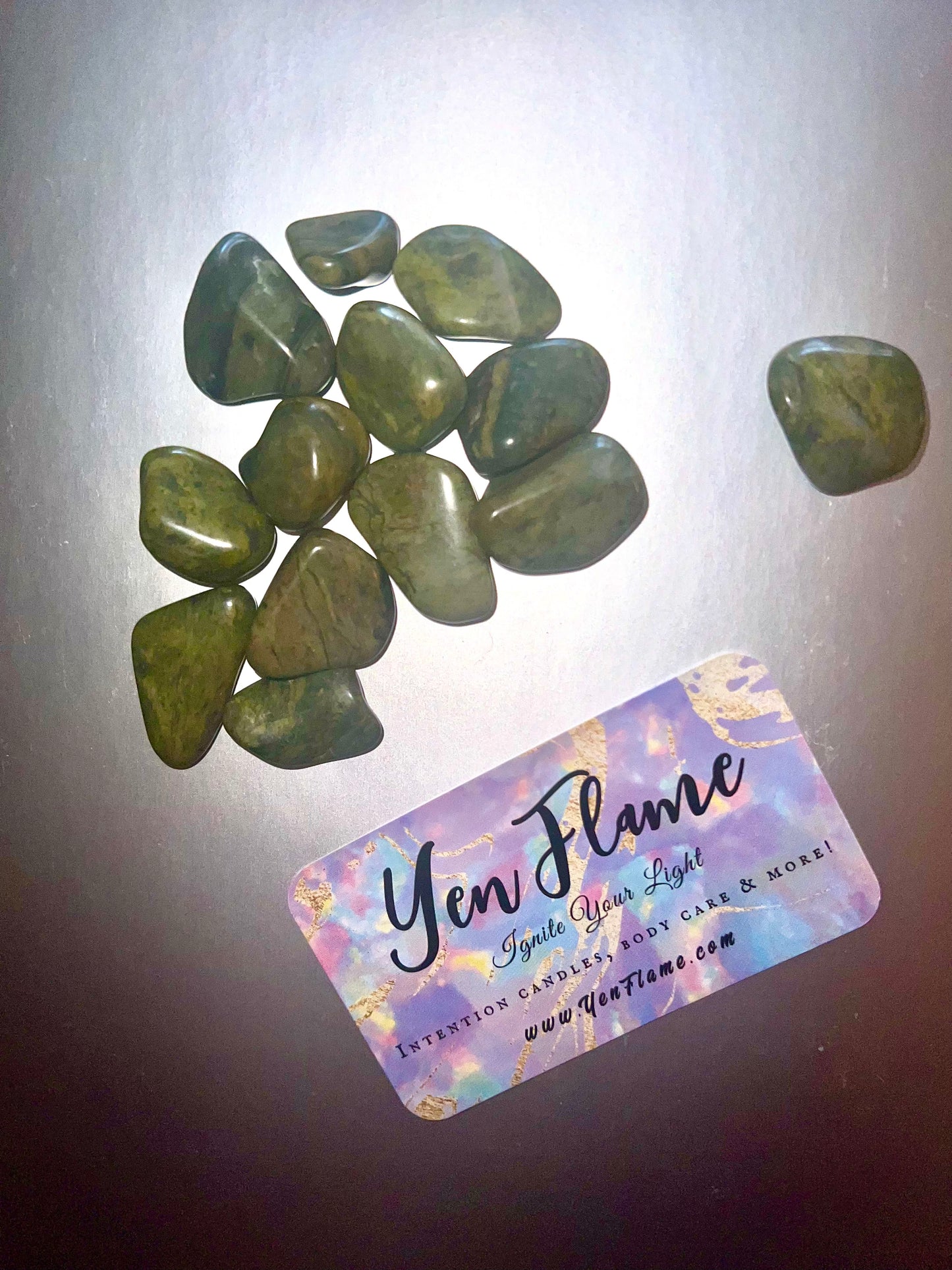 Jade Tumbled Moon Cleansed Crystal