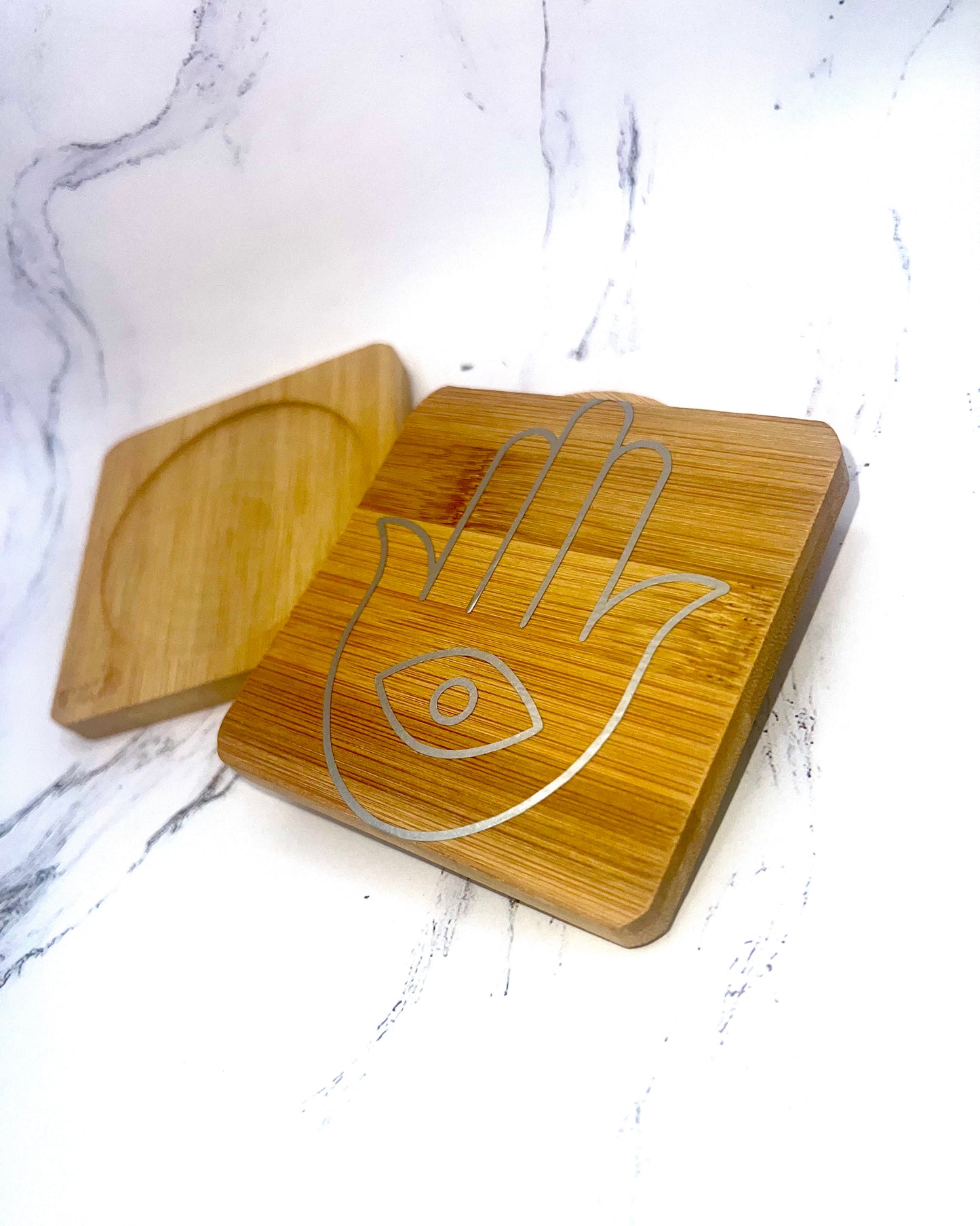 Natural Bamboo Wood Candle Coasters